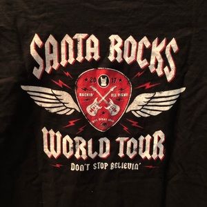 Crazy Shirts • Santa Rocks Black T-shirt - L